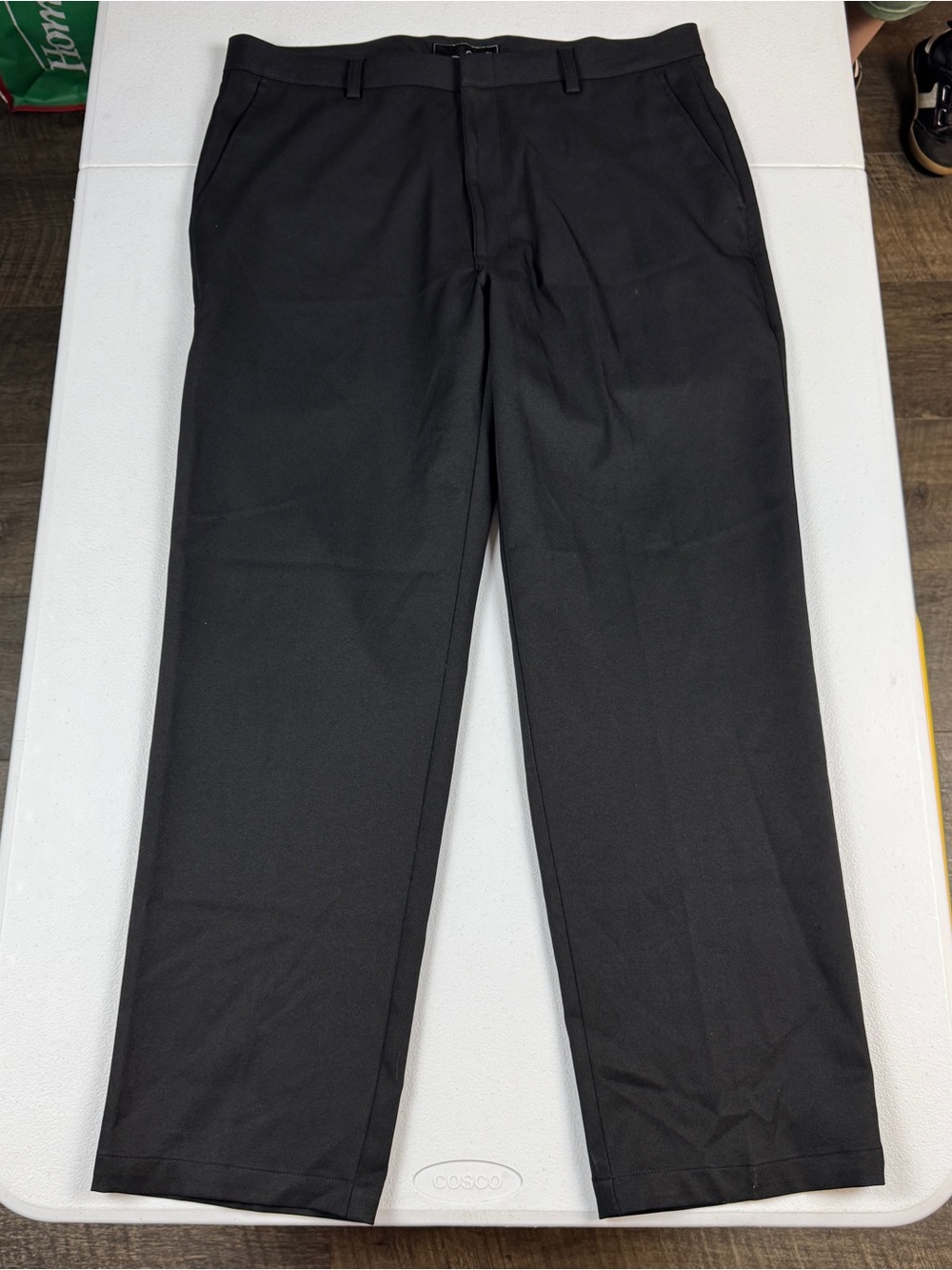 Oobe Black Dress Pants Mens 36x30 (36x29.5) Pockets Uniform Straight Leg Poly